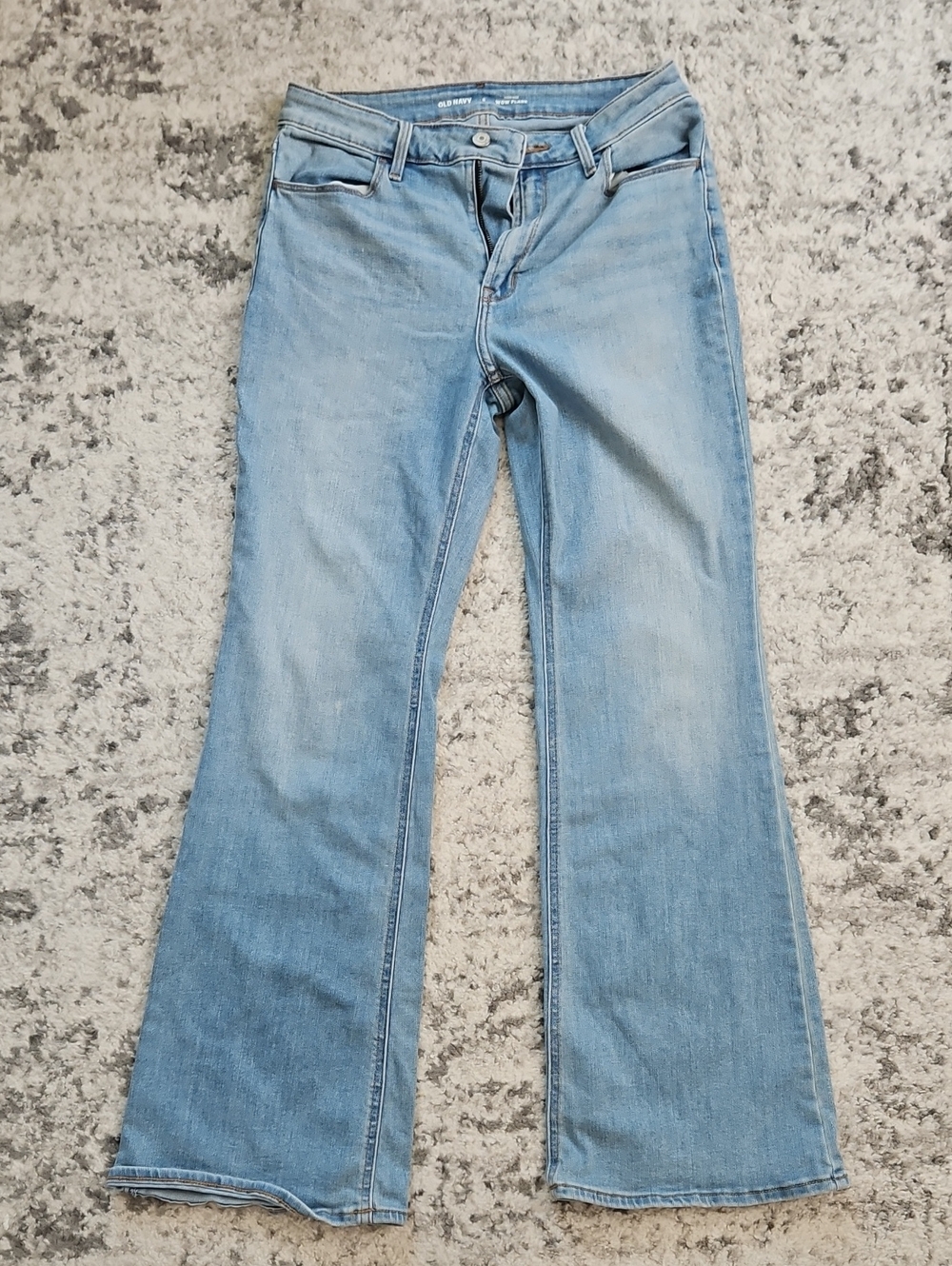 Old Navy Light Blue Flared Jeans — High-Rise Wide Leg
